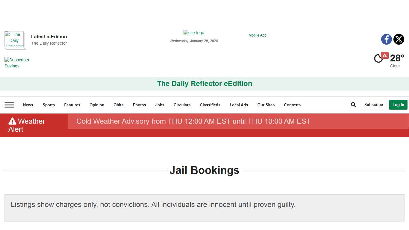 Jail Bookings reflector.com